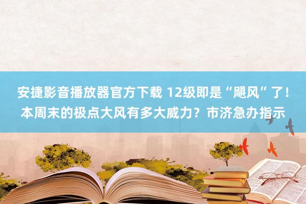 安捷影音播放器官方下载 12级即是“飓风”了！本周末的极点大风有多大威力？市济急办指示