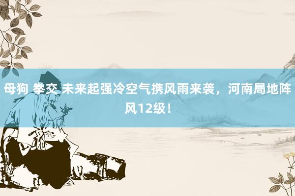母狗 拳交 未来起强冷空气携风雨来袭，河南局地阵风12级！