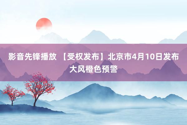 影音先锋播放 【受权发布】北京市4月10日发布大风橙色预警